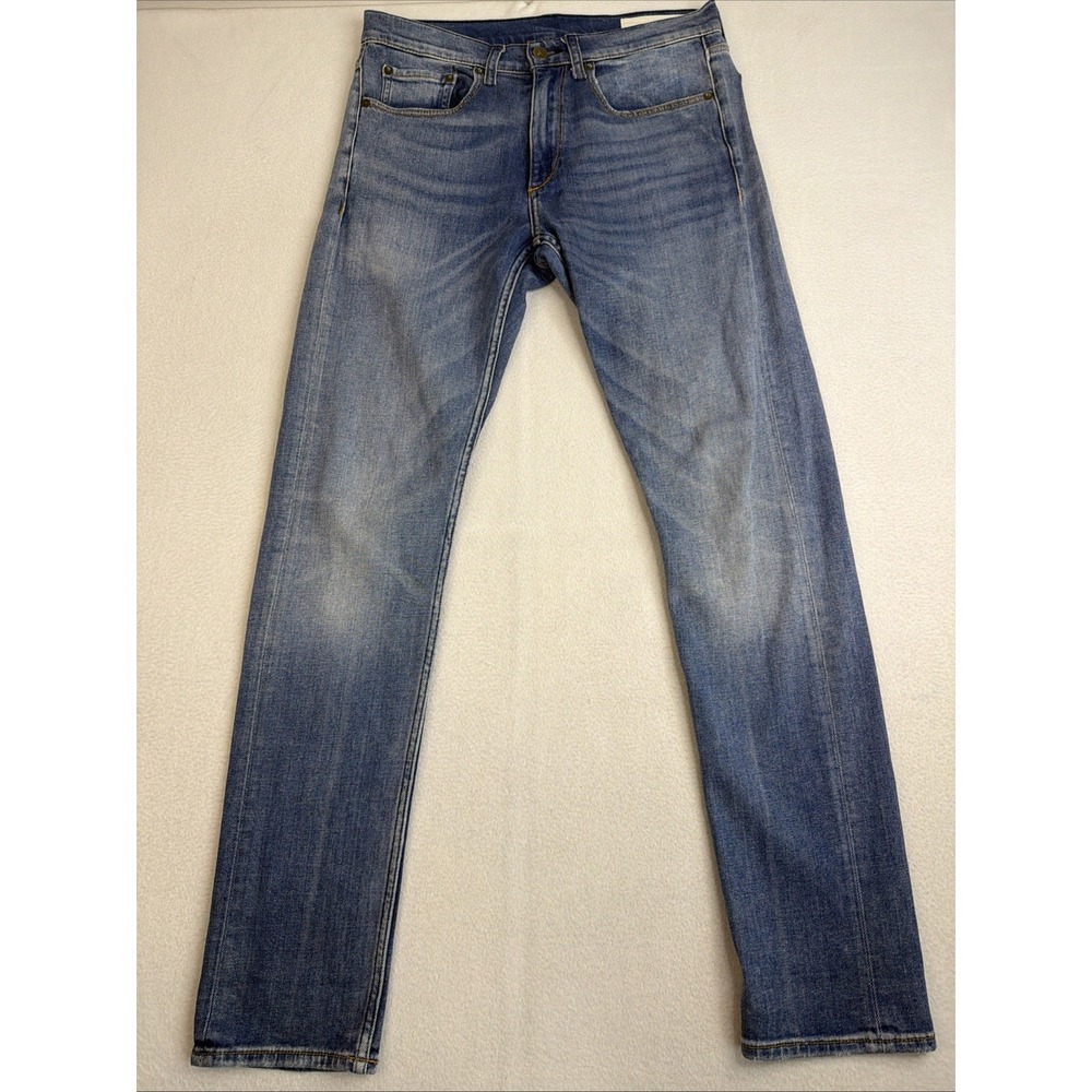 Rag & Bone Fit 2 Jeans Mens 31x32 Blue Slim Zip Fly Denim MED19F1223DVPA